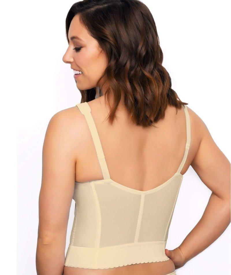 Exquisite Form Fully Front Close Longline Posture Bra - Beige 