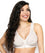 Exquisite Form Fully Front Close Posture Bra With Lace - White Bras 