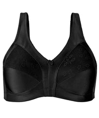 Exquisite Form Fully Side Shaping Bra With Floral - Black 