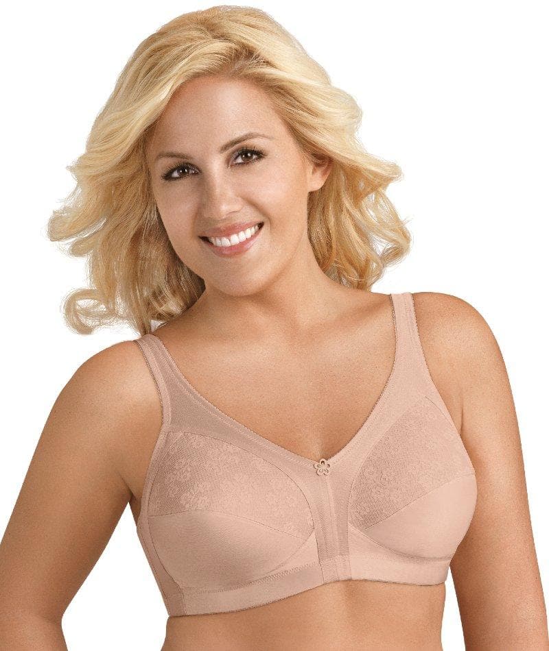 Siluet Extra Coverage Support Wireless Bra with Lace Cups –
