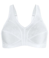 Exquisite Form Fully Side Shaping Bra With Floral - White 