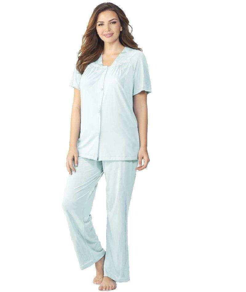 Exquisite Form Short Sleeve Pajamas Plus - Azure Mist Sleep / Lounge 