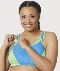 Glamorise Custom Control Sports Bra - Blue/Green Bras 