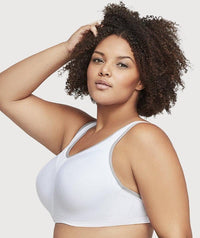 Glamorise High Impact Seamless Sports Bra White Bras 