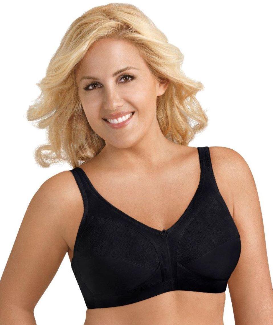 JUST MY SIZE Comfort Shaping Women`s Wirefree Bra, 46C, Black at