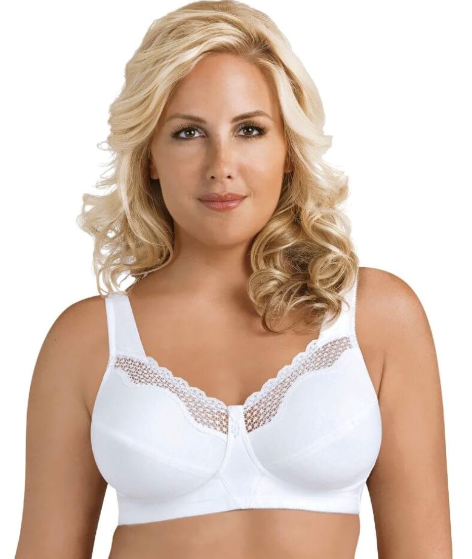 Exquisite Form Fully Cotton Soft Cup Wire-Free Bra With Lace
