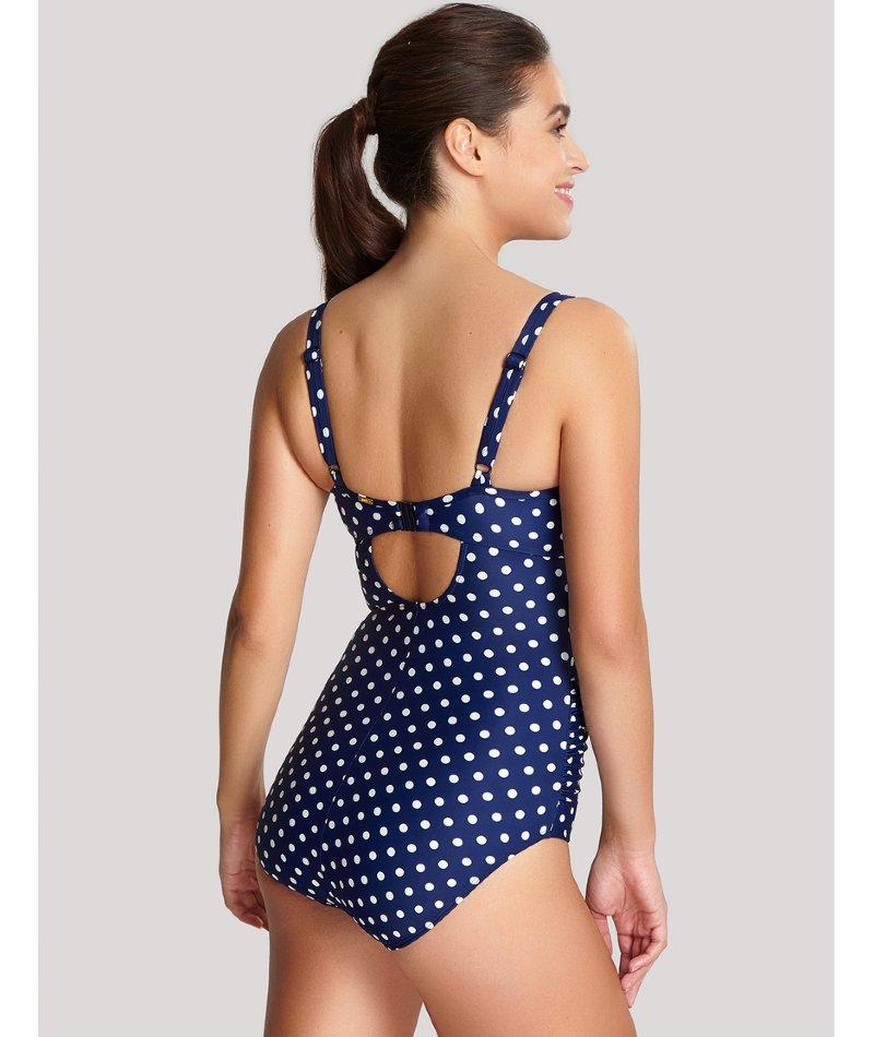 Panache Swim Anya Spot Balconnet Underwired Swimsuit - Navy/Ivory 