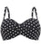 Panache Swim Anya Spot Bandeau Moulded Underwired Bikini Top - Black White 