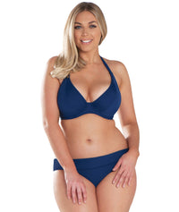 Curvy Kate Jetty Halterneck Bikini Top - Navy Swim 