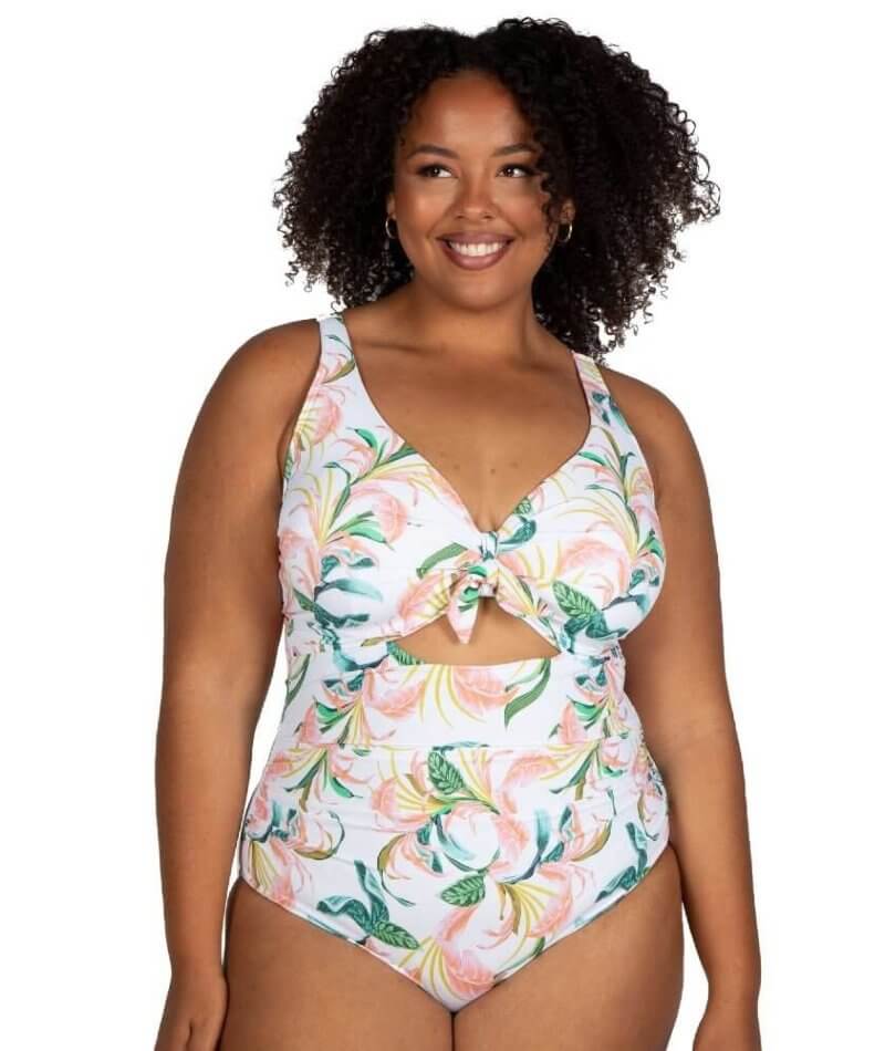 Artesands April Spritz Cezanne D-E Cup Underwire One Piece Swimsuit - White Swim 12 White 