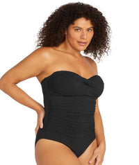 Artesands Aria Botticelli Twist Front Bandeau D-DD Cup One Piece Swimsuit - Black Swim 