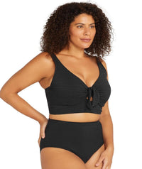 Artesands Aria Cezanne D-E Cup Midriff Underwire Bikini Top - Black Swim 