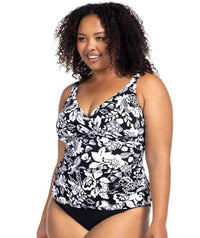 Artesands Cantata Forte Delacroix Cross Front D-G Cup Tankini Top - Black Swim 