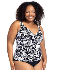 Artesands Cantata Forte Delacroix Cross Front D-G Cup Tankini Top - Black Swim 16 Black 