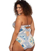 Artesands La Rambla Botticelli Twist Front Bandeau D-DD Cup One Piece Swimsuit - Sapphire Swim 