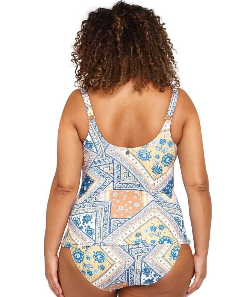 Artesands La Rambla Delacroix Cross Front D-G Cup Tankini Top - Sapphire Swim 