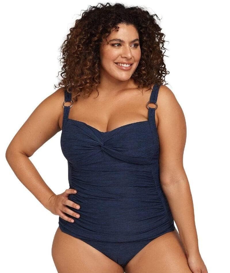 Artesands Melange Botticelli C-DD Cup Tankini Top - Navy Swim 