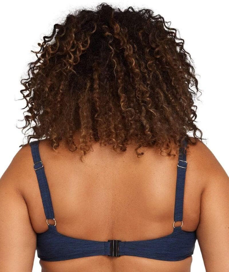 Artesands Melange Botticelli Twist Front C-DD Cup Bikini Top - Navy Swim 