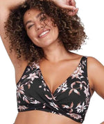 Artesands Om Sara Delacroix Cross Front D-G Cup Bikini Top - Black Swim 