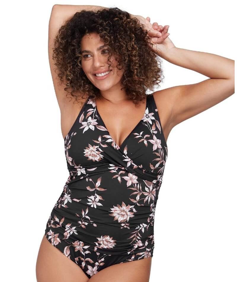 Artesands Om Sara Delacroix Cross Front D-G Cup One Piece Swimsuit - Black Swim 