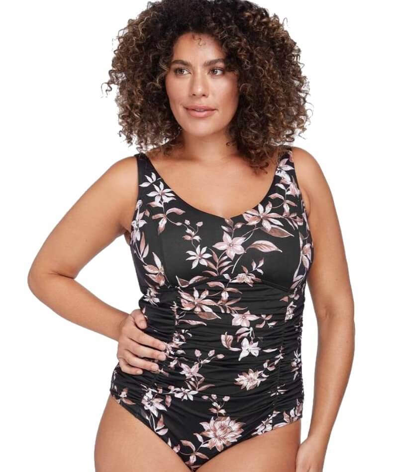 Artesands Om Sara Raphael Underwire E-F Cup One Piece Swimsuit - Black Swim 