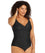 Artesands Recycled Hues Delacroix Cross Front D-G Cup One Piece Swimsuit - Black Swim 