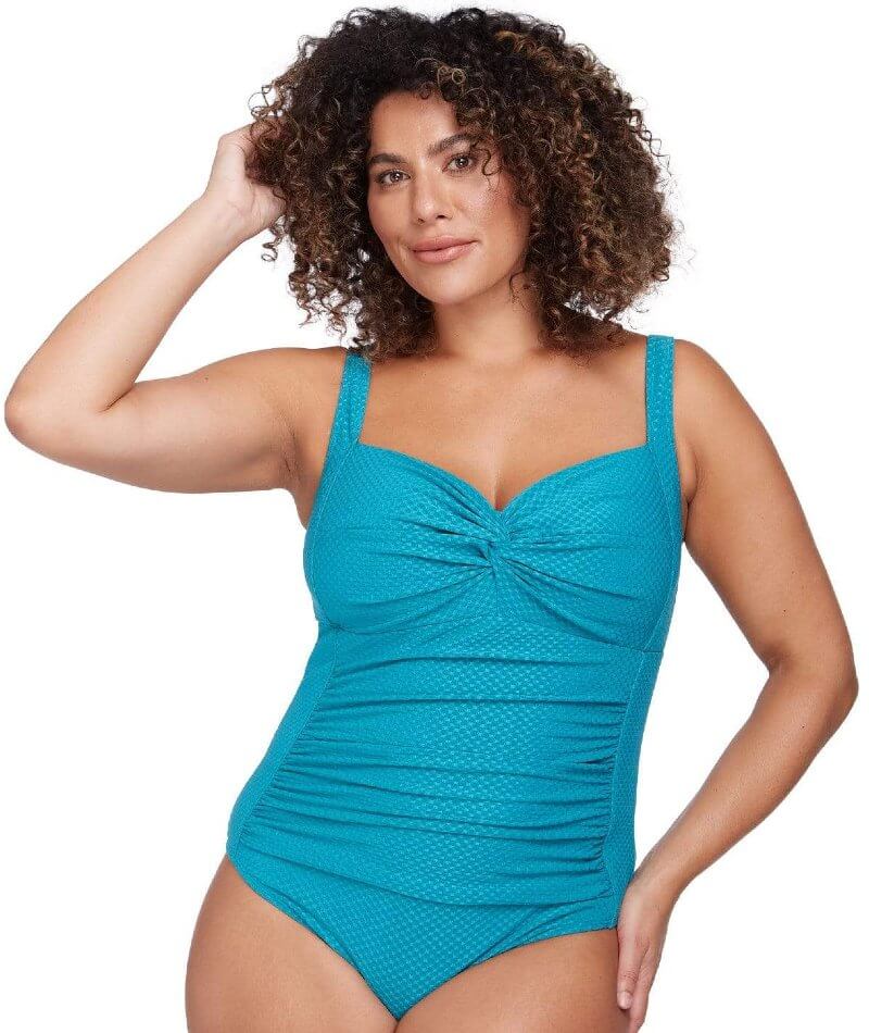 Artesands Rhapsody Botticelli Twist Front D-DD Cup One Piece Swimsuit - Teal Swim 