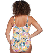 Artesands Tropo'logical Delacroix Cross Front D-G Cup One Piece Swimsuit - Yellow Swim 