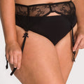 Ava & Audrey Candice Lace Suspender - Black