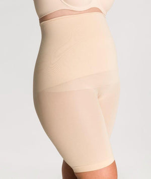 Ava & Audrey Seamless Smoothing High Waist Thigh Short - Nude Shapewear 