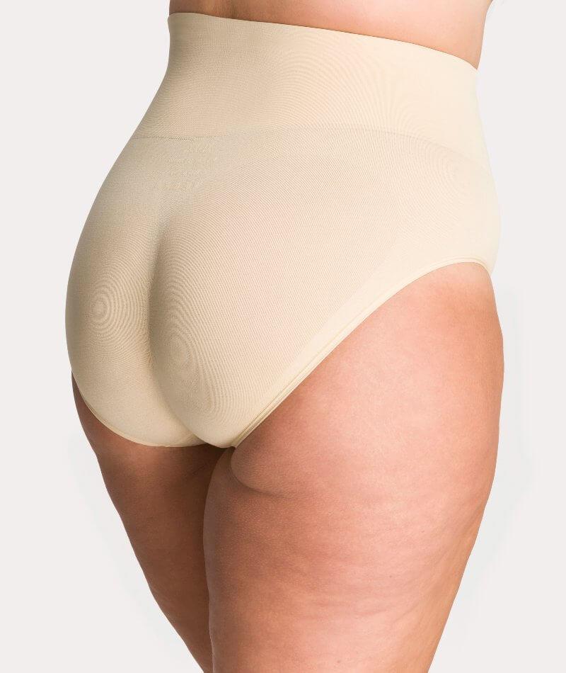 Ava & Audrey Seamless Smoothing Mid-Waist Brief - Beige Shapewear 