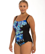 Capriosca Midnight Floral Panelled One Piece Swim 