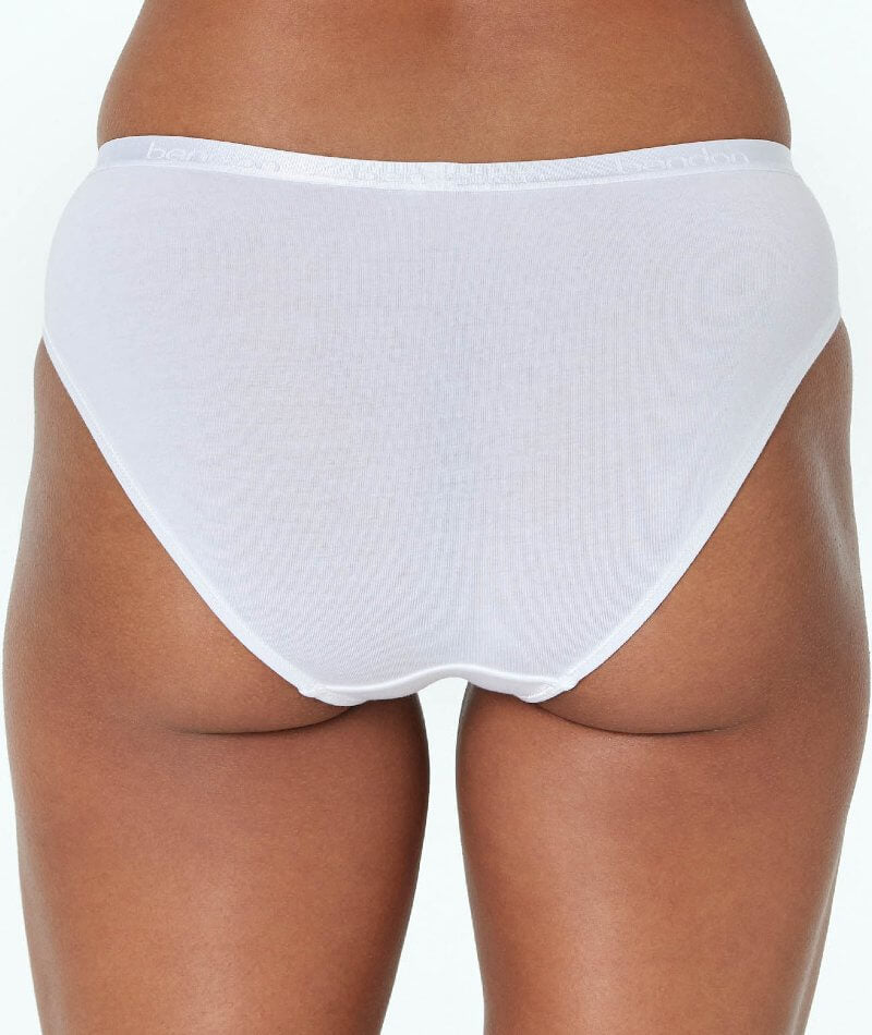 Bendon Body Cotton Bikini Brief - White Knickers 