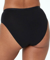 Bendon Body Cotton High Cut Brief - Black Knickers 