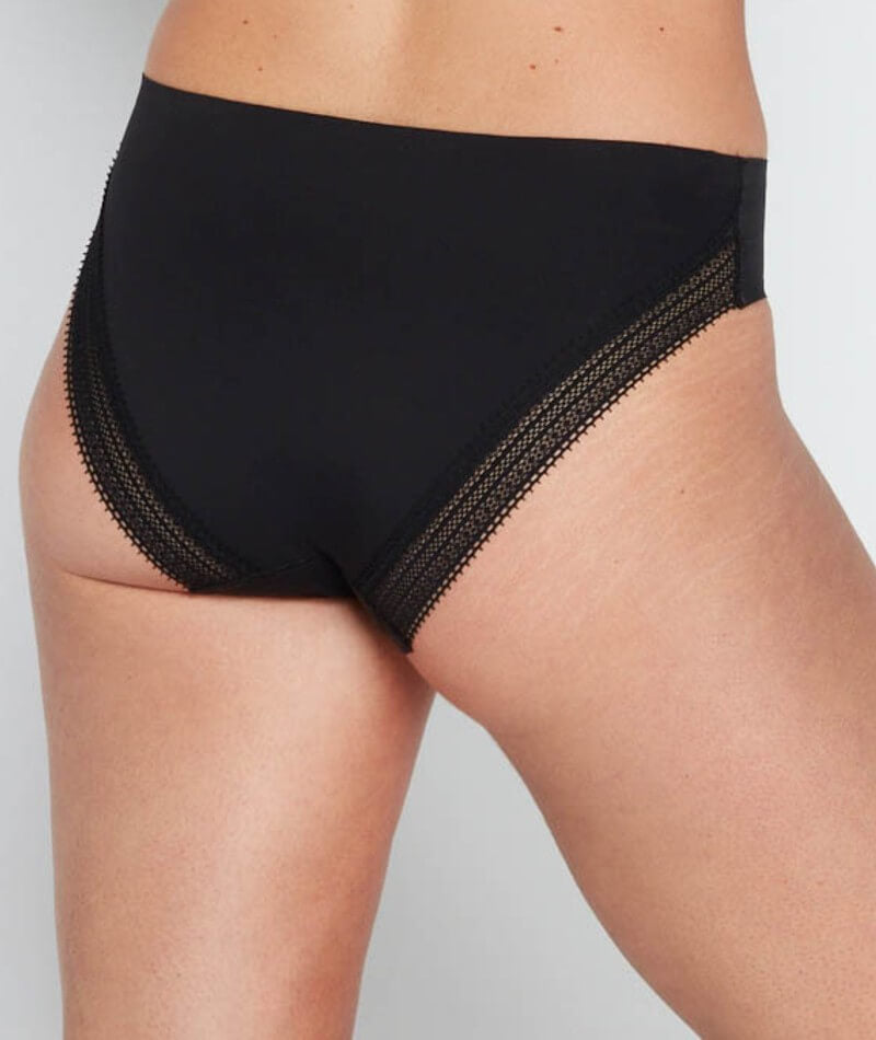 Bendon Comfit Collection High Cut Brief - Black Knickers 