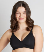 Bendon Comfit Collection Soft Cup Wire-free Plunge Bra - Black Bras 