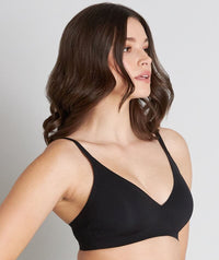 Bendon Comfit Collection Soft Cup Wire-free Plunge Bra - Black Bras 