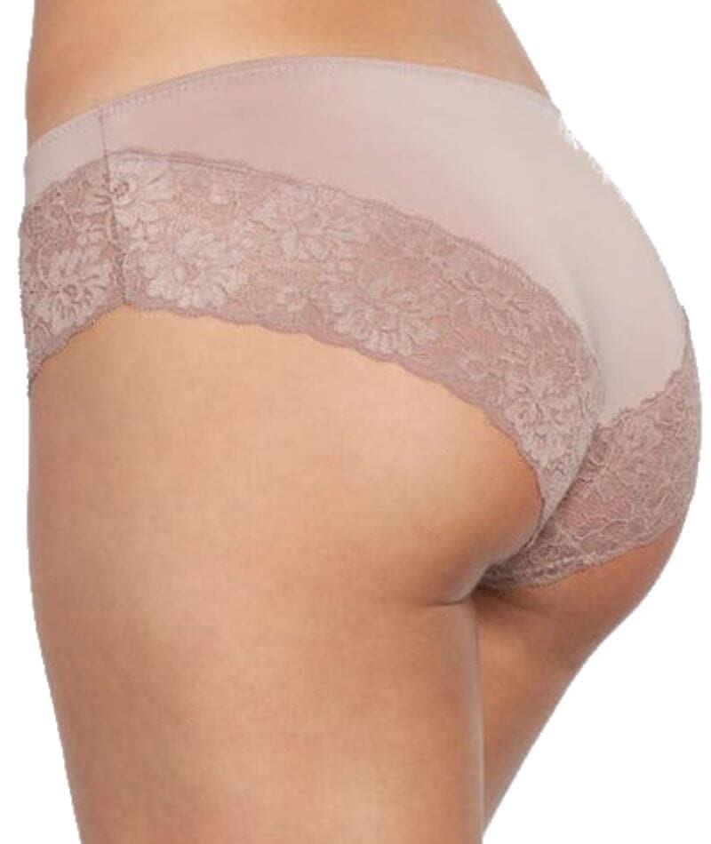 Bendon Everyday Lace Trim Brazilian Brief - Mocha Knickers 