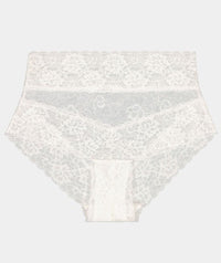 Bendon Lace High Rise Brief - White Knickers 