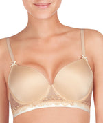 Me. by Bendon Geometric Lace Full Coverage Contour Bra - Toasted Almond/Pristine Bras 