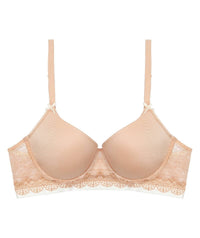 Me. by Bendon Geometric Lace Full Coverage Contour Bra - Toasted Almond/Pristine Bras 