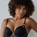 Me. by Bendon Keyhole Boost Bra - Black/Toasted Almond