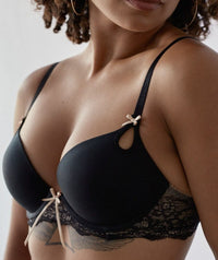 Bendon Me Keyhole Boost Bra - Black/Toasted Almond Bras 