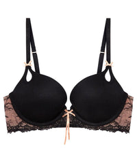 Bendon Me Keyhole Boost Bra - Black/Toasted Almond Bras 