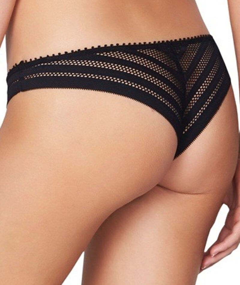 Me. by Bendon Morning Lola Thong Brief - Black Knickers 