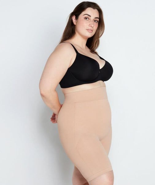 Underbliss Seamless Bamboo Blend Anti-Chafing Shorts - Frappe - Curvy Bras