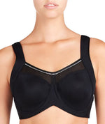 Bendon Sport Underwired Sports Bra - Black/Silver Bras 