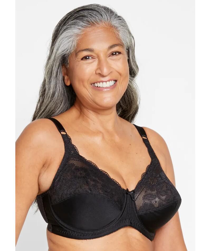 Berlei Lift and Shape T-Shirt Underwire Bra - Contemporary Floral Blac -  Curvy