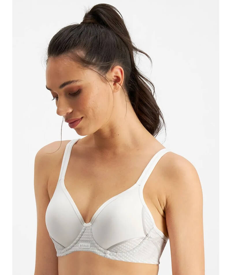 Berlei Electrify Mesh Contour Sports Bra - White Bras 