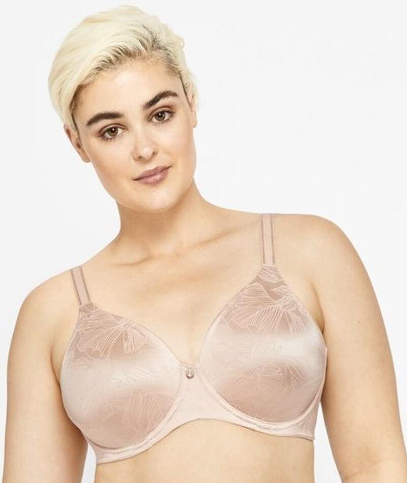 Buy Non-Padded Non-Wired Full Cup Plus Size Bra in Nude - Cotton
